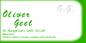 oliver geel business card